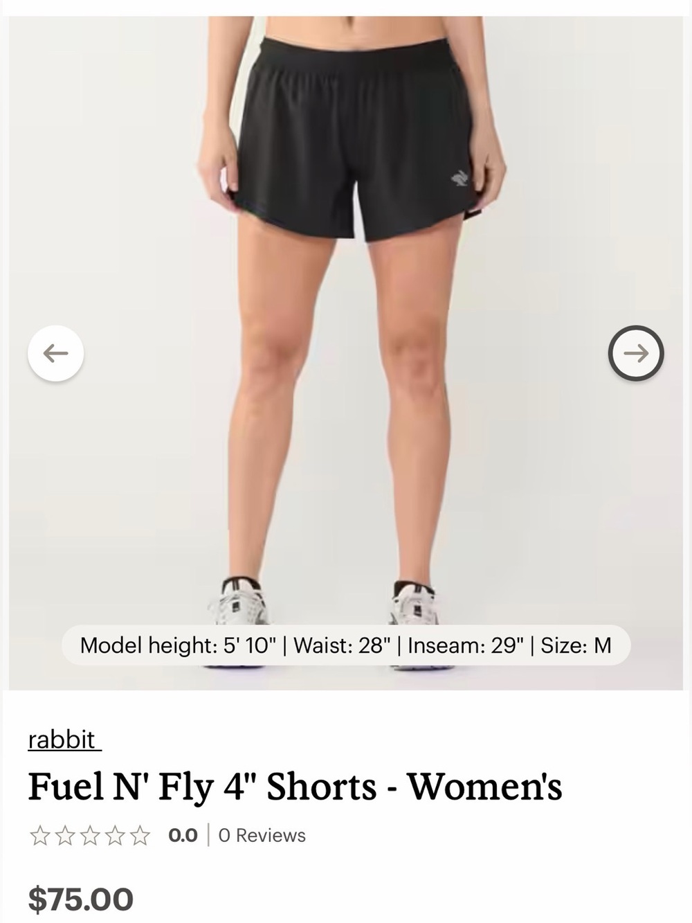 rabbit Fuel N' Fly 4" Women's Athletic Shorts - Black